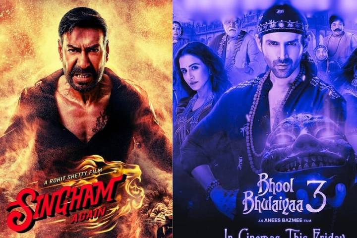 Box Office: 'Singham Again' and 'Bhool Bhulaiyaa 3' Second Sunday Early Estimates